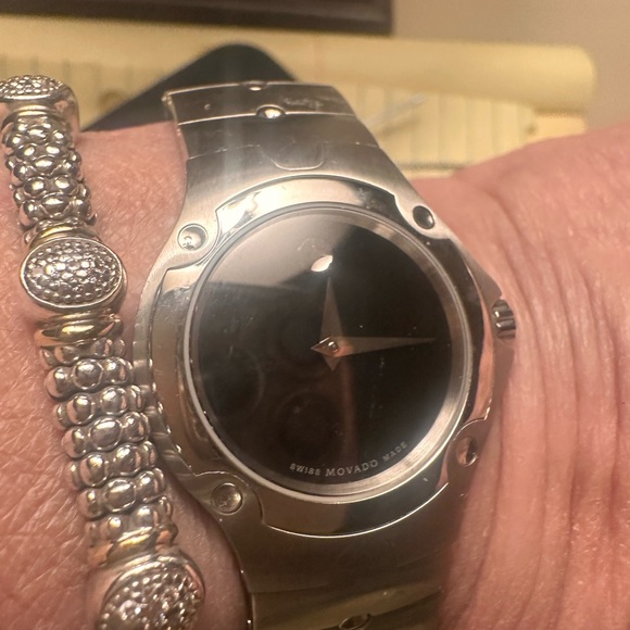 BRAND NEW WOMEN'S MOVADO SPORTS EDITION SILVER BLACK WATCH - Picture 10 of 13